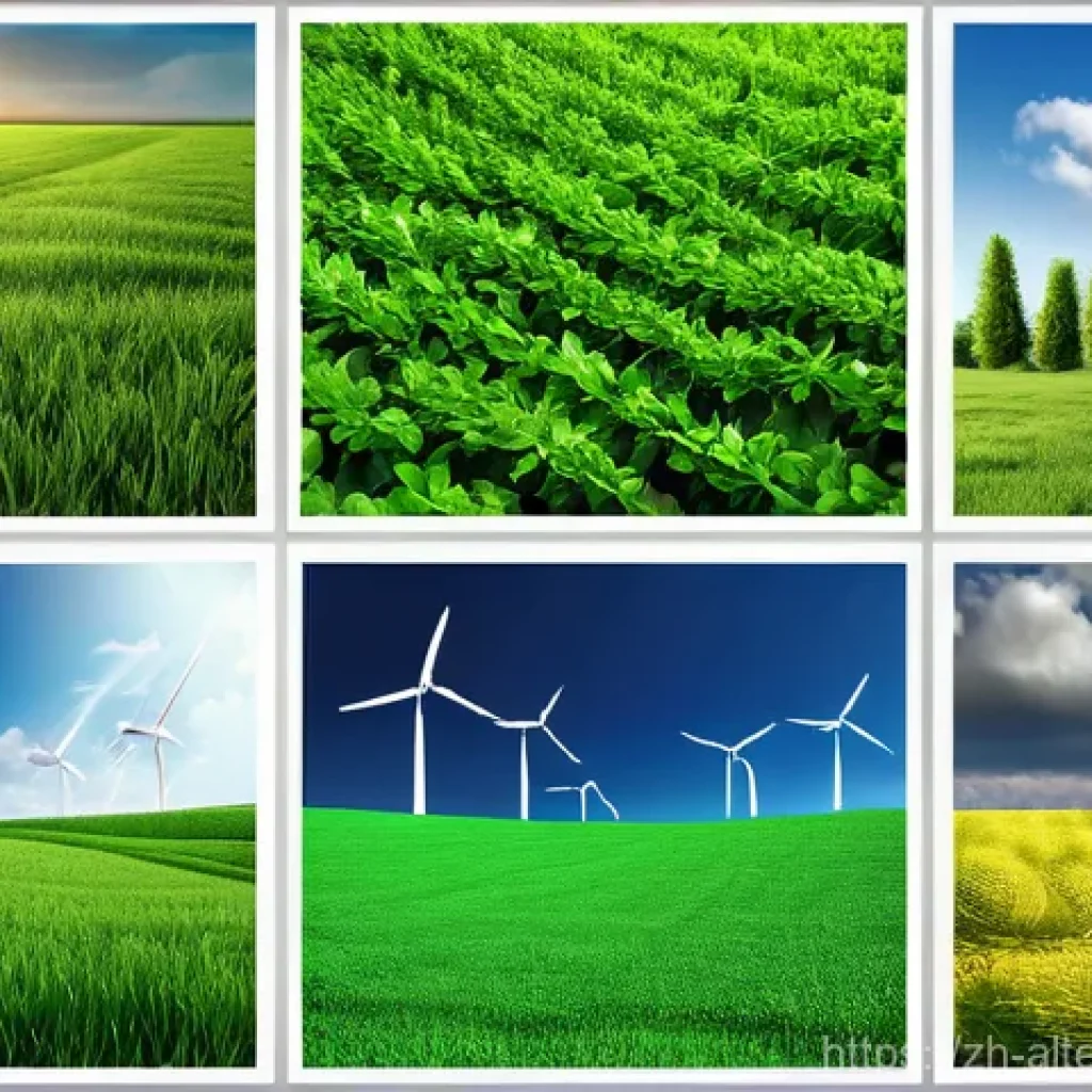 재생 가능 에너지 인증 - Here are three detailed image prompts in English, designed for image generation, focusing on the con...