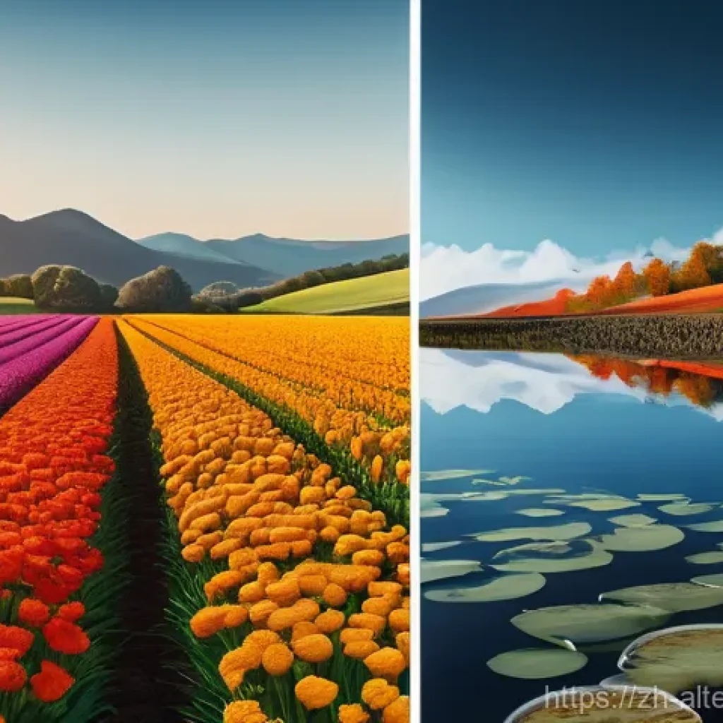 탈탄소화 전략과 대체에너지 - Here are three detailed image generation prompts in English, reflecting the themes of environmental ...