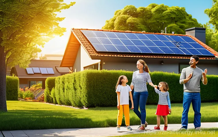 재생 가능 에너지 보조금 - **Prompt 1: "Green Home, Bright Future"**
    A vibrant, sun-drenched suburban neighborhood. Focus o...