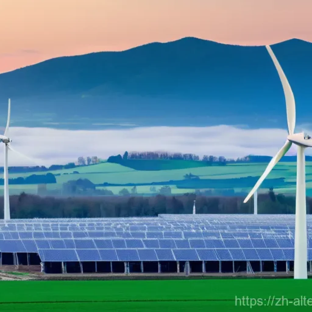 수소 에너지 비용 - **Prompt:** "A vibrant, panoramic view showcasing the stark contrast between traditional energy prod...