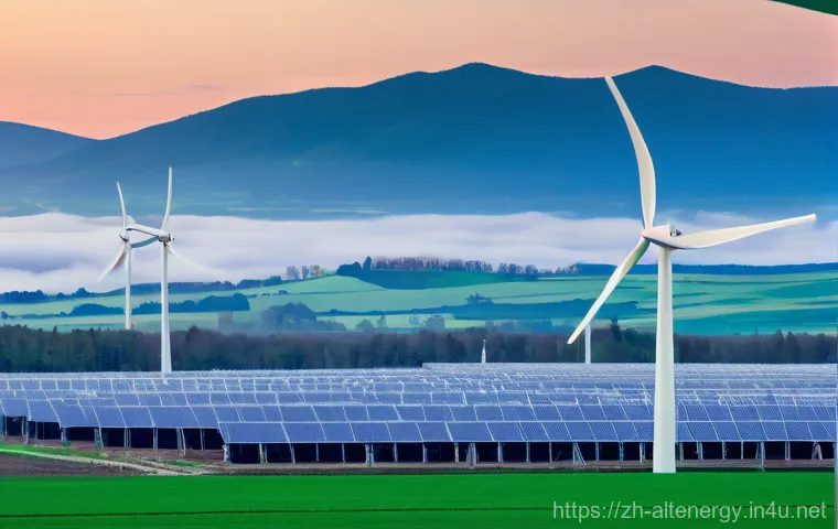 수소 에너지 비용 - **Prompt:** "A vibrant, panoramic view showcasing the stark contrast between traditional energy prod...