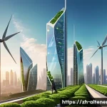 대체에너지 관련 ETF - **Prompt:** A vibrant, futuristic city skyline at dawn, powered entirely by clean energy. Sleek skys...