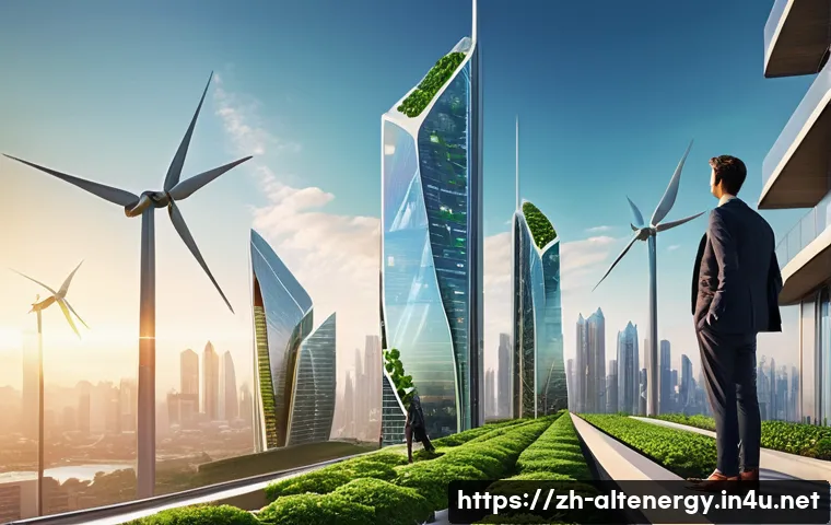 대체에너지 관련 ETF - **Prompt:** A vibrant, futuristic city skyline at dawn, powered entirely by clean energy. Sleek skys...